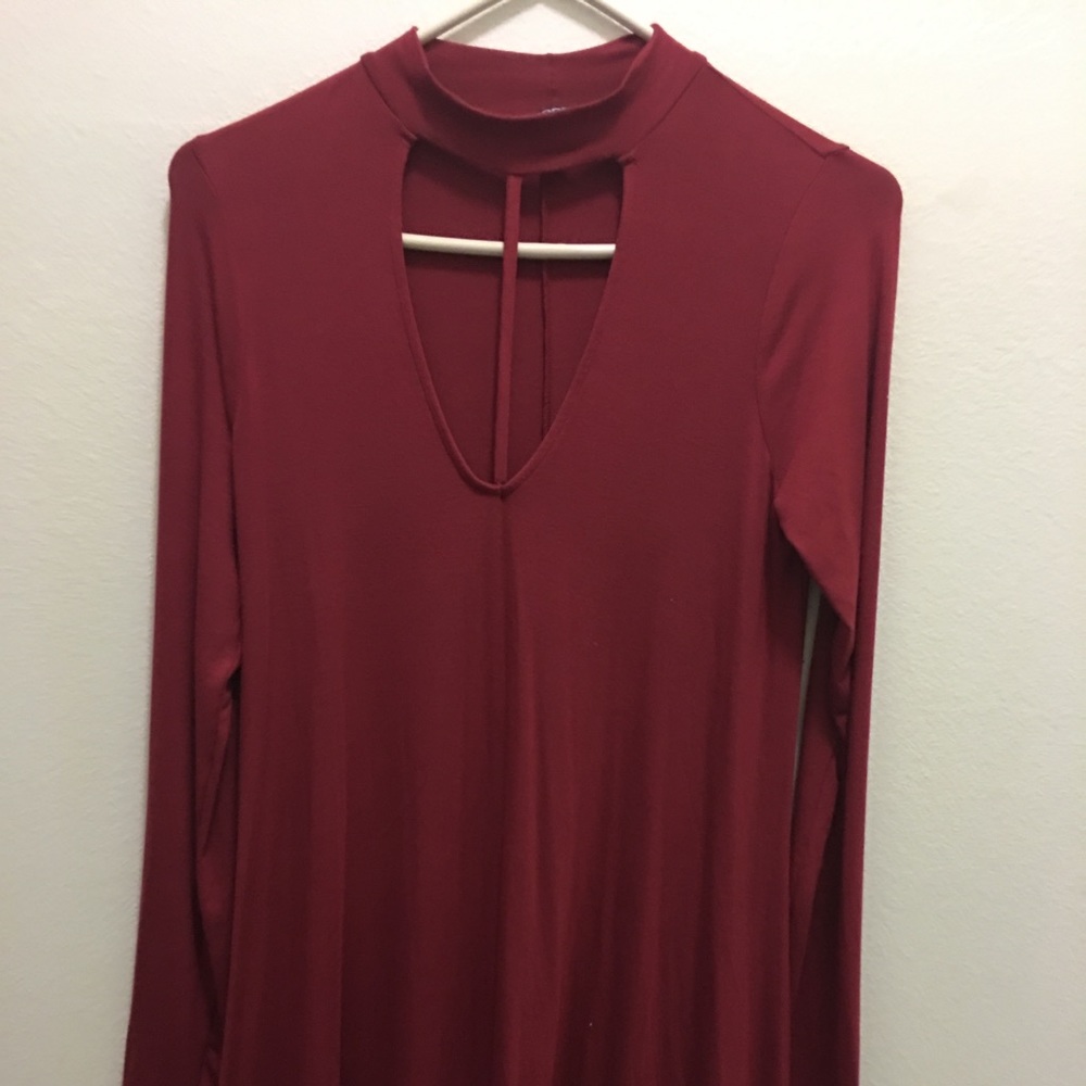 NWOT Express Chocker Red Dress Size Small